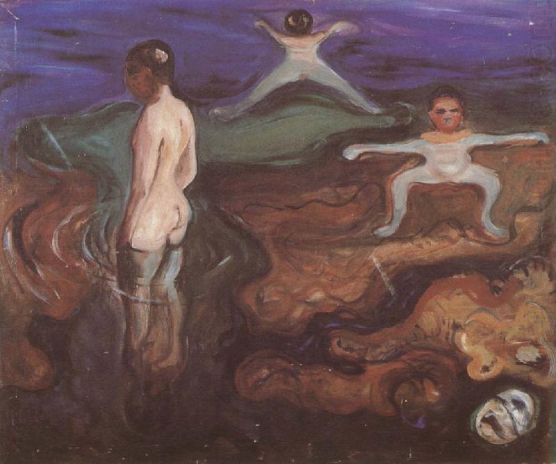 The boy take the shower, Edvard Munch
